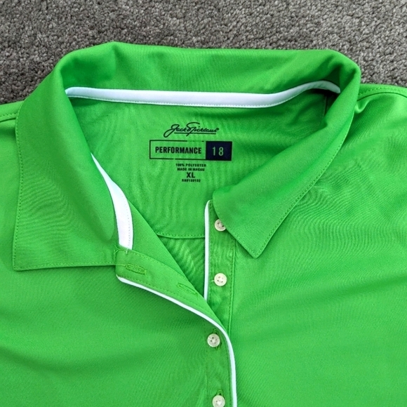 JACK Nicklaus Performance 18 Men's Golf Shirt Green size XLarge - Picture 5 of 7